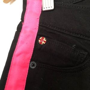 Hudson Ankle Jeans with Side Neon Stripes